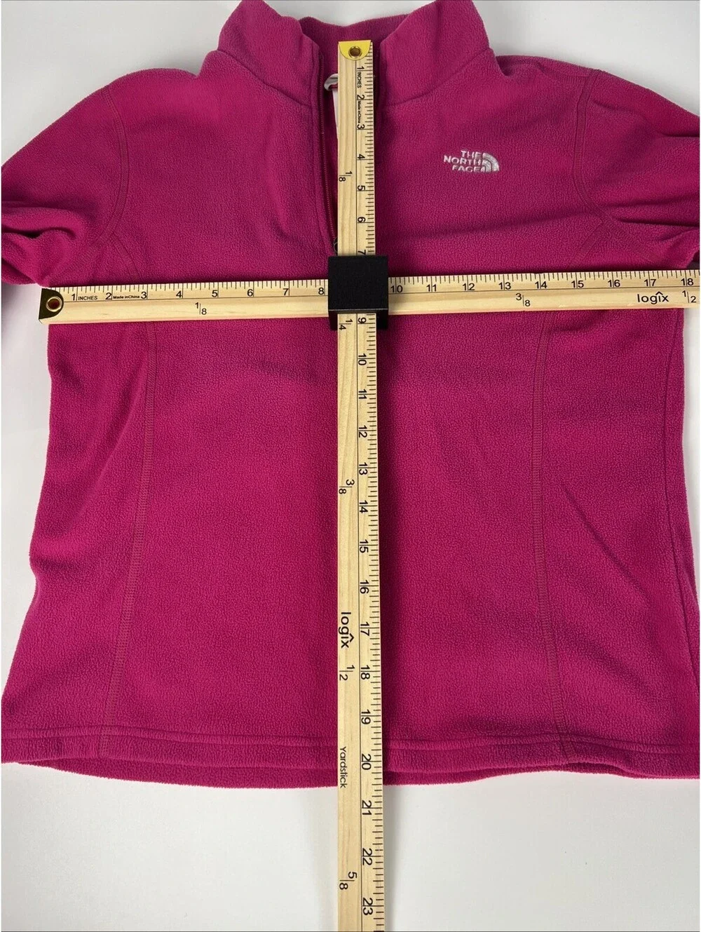 Northface Girls/Youth Pink Fleece 3/4 Zip Pullover Jacket Size Large 14-16